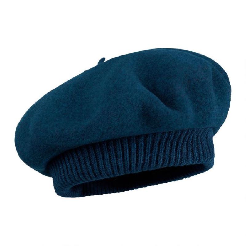 Border blue beret woman